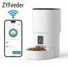 4L WIFI Knopf Automatischer Katzenfutterautomat Intelligenter Katzen- und Hunde-Futterautomat Smart Pet Katzenfutterspender Futterautomat(Kein 5V 1A Stecker)