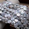 14mm Extra-large button-shaped, disc-shaped, threaded, and pearl-like natural freshwater pearls, Baroque style DIY Semi-Finished Products