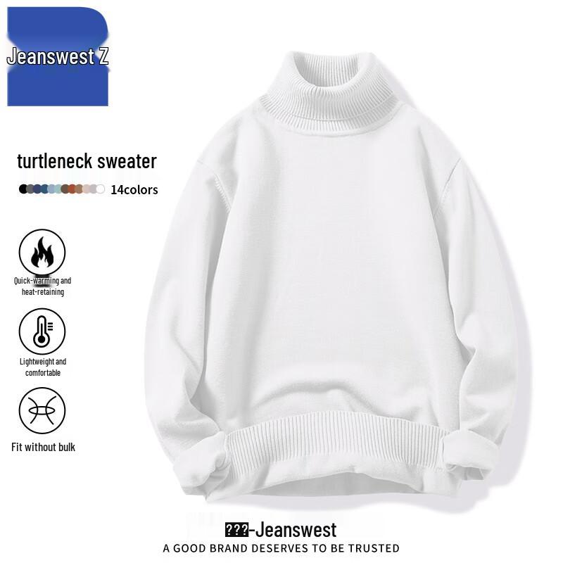 

Jeanswest Men s Solid Turtleneck Knit Sweater XL