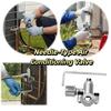 Zinc Zinc Zinc Alloy Line Piercing Valve Kit 6 To 10MM Refrigeration Needle Valves  Copper Tubes Repair