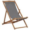 Day and Night - Day and Night Folding Beach Chair Solid Gray Teak Wood