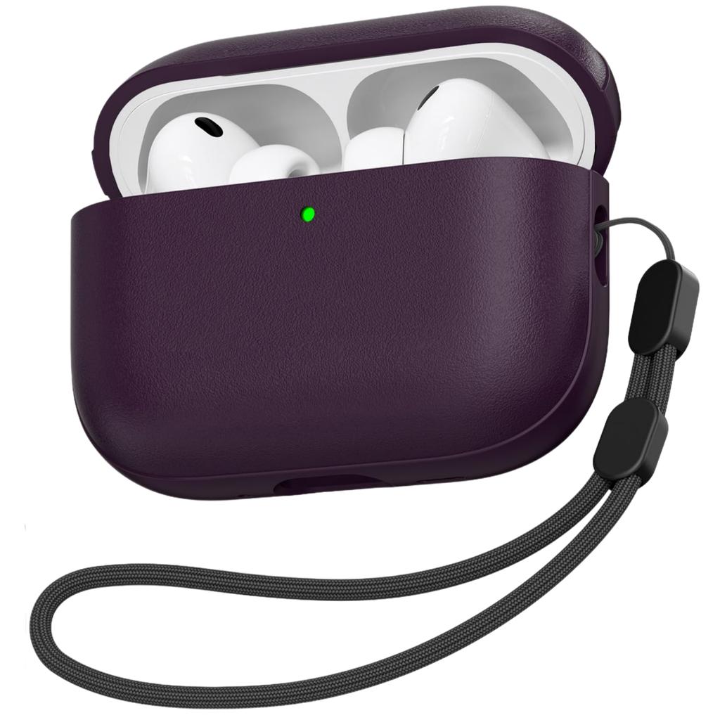 Soft TPU Case for Airpods Pro 3 New Leather Texture Protective Shockproof Case with Lanyard and Cleaning Kit For Airpods Pro 3