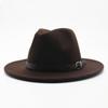Formal Occasion British Fedora Hat Solid Color Woolen Hats Winter Felt Hats  Autumn and Winter