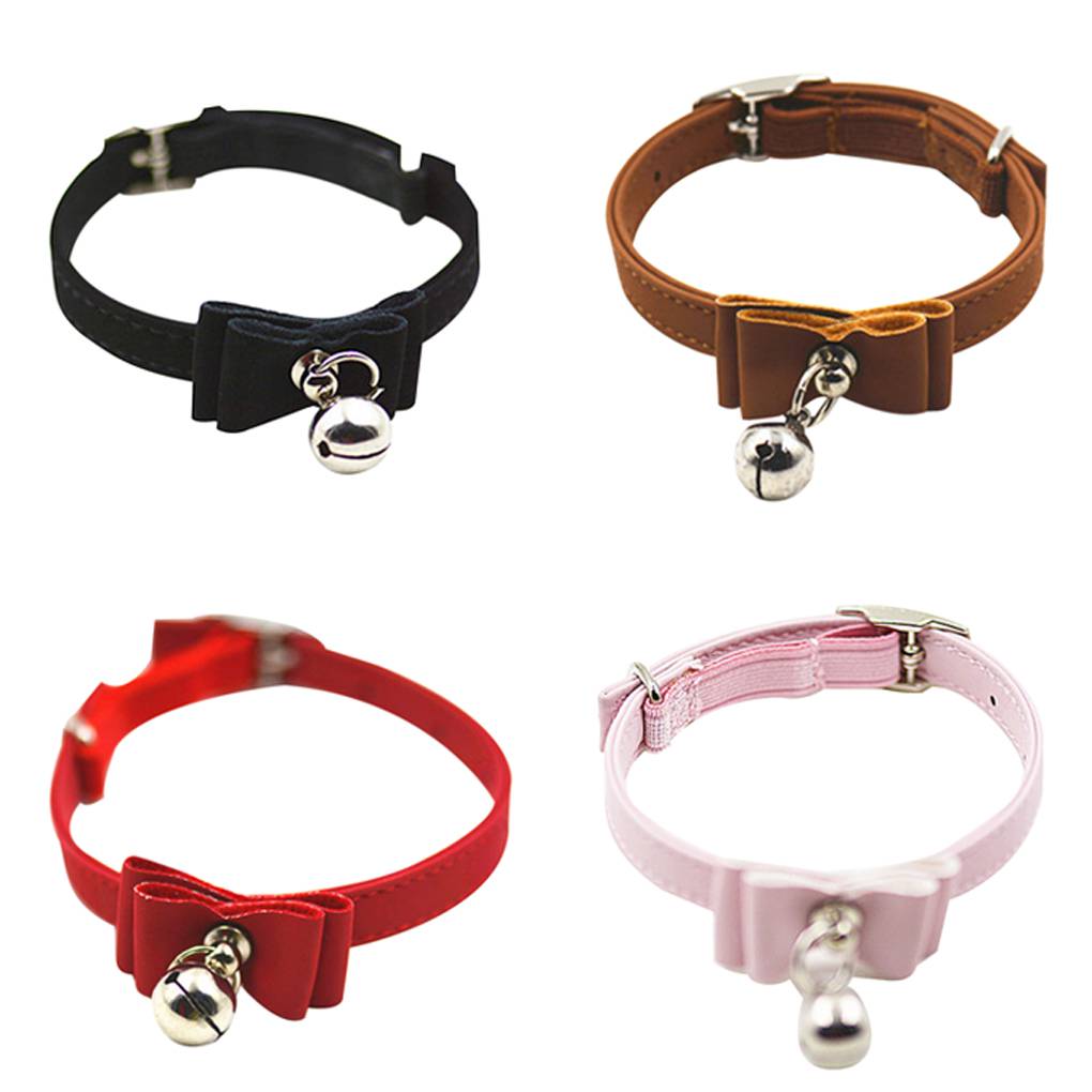 Soft Pet Cat Kitten Puppy Collar Adjustable Safety Buckle Neck Strap Bell