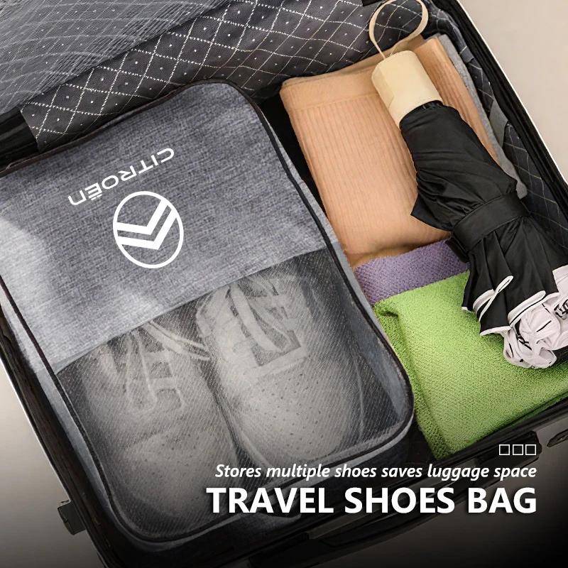 Portable Car Travel Shoe Bag Toiletries Sundries Clothes Storage For Citroen C5 C1 C2 C6 C4L DS3 DS4 DS5 C-Elysee Grand Berlingo