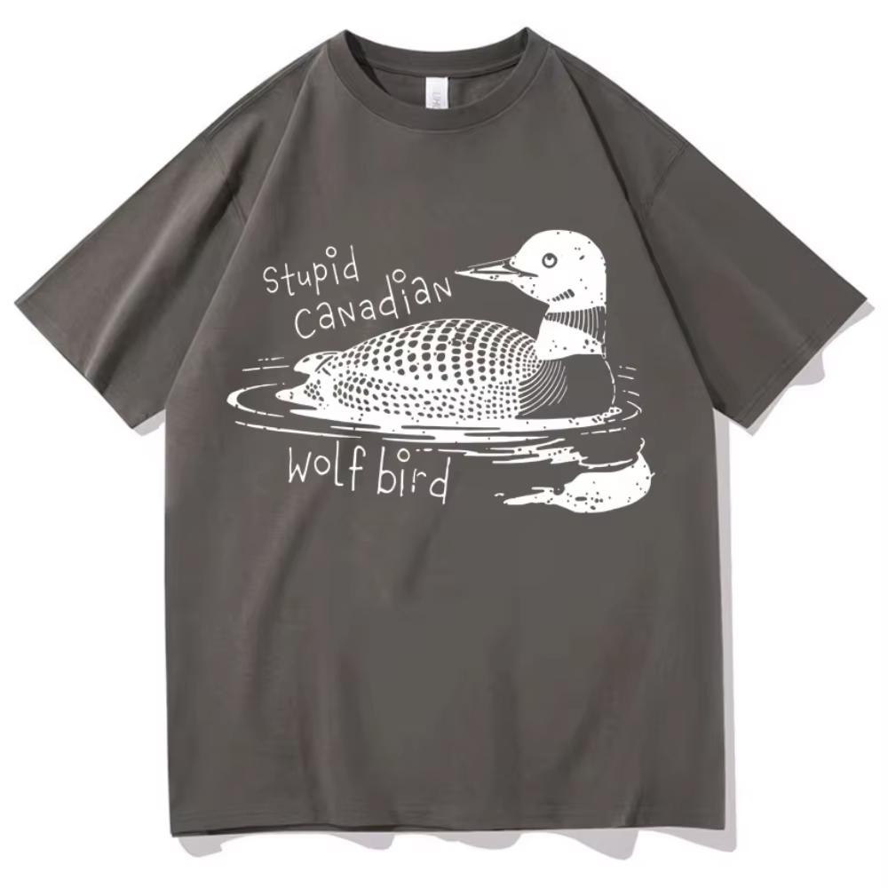 Heated Rivalry Funny Meme Graphic T Shirt Men Women Stupid Canadian Bird T Shirts Pop Casual Humor Summer Streetwear