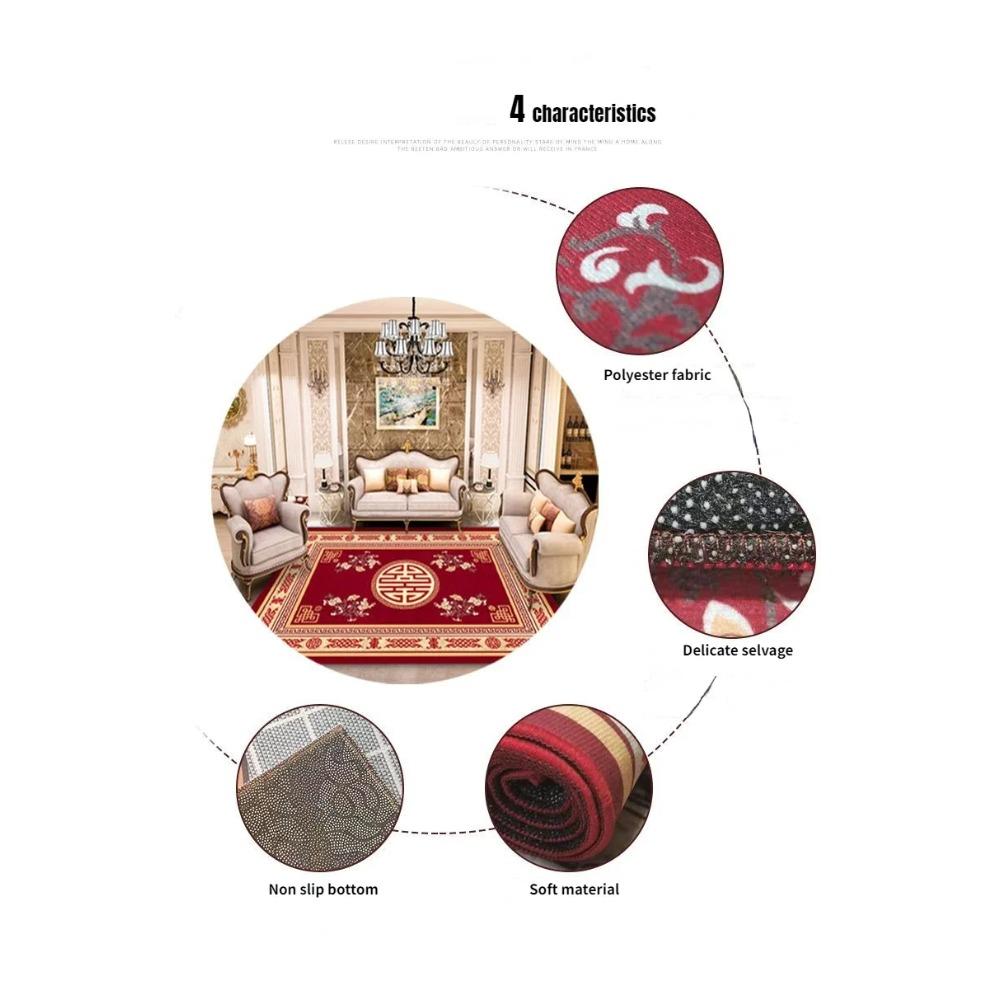 European Luxury Carpets for Living Room Decoration Home Large Area Rugs Bedroom Decor Lounge Rug Washable Floor Mats