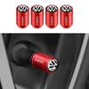 2026 Hot Valve Stems Caps 4PCS 3D Metal Tire Valve Caps Car Tyre Air Stems Cover Decorate For VW Volkswagen GTI Golf 7 Passat R Polo Pass ET1