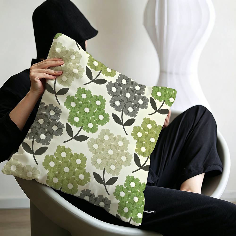 Art OOrla Kiely Flower Pillow Anime Pillow Sofa Bed Head Pillow Cover Cushion Cover x cm Fashion