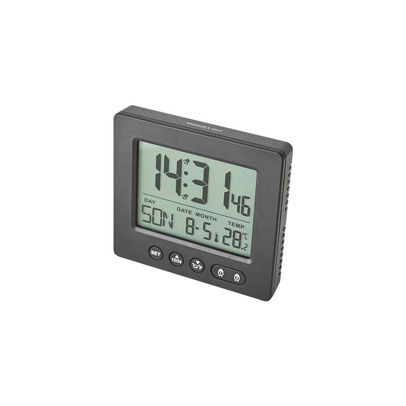 Digital Alarm Clock For Students With Lcd Display And Temperature Gauge