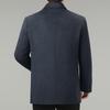 Brand Men's Double-Sided Cashmere Winter Coat, Mid-Length, Business Casual with Detachable Lapel