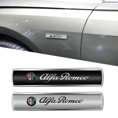 1/2PC 3D Metal Car Emblem Rear Trunk Side Window Body Sticker For Sportiva Tonale Giulietta Mito 147 Auto Accessories