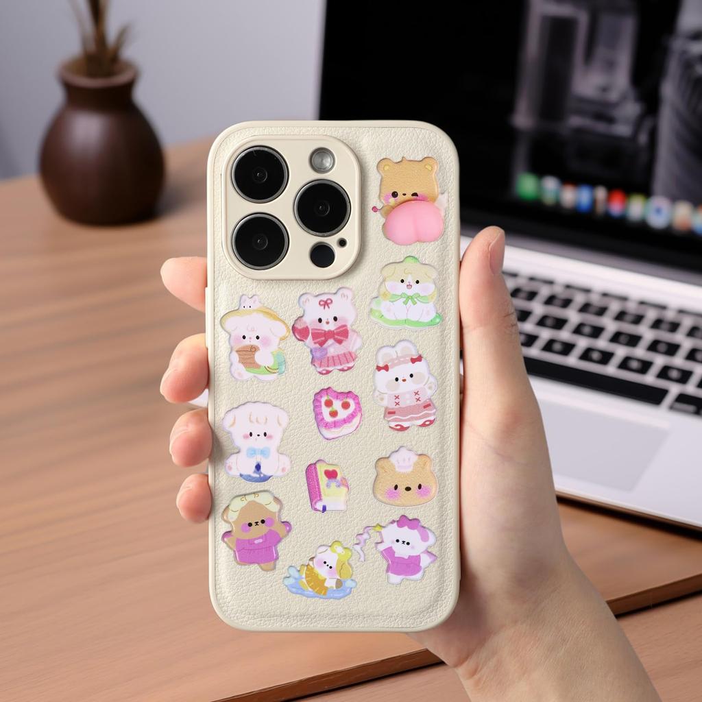 Set of 4 Squishy 3D Stickers with Cute Animal Perfect for and Sticky Decorations for Kids and Craft and Gifts Characters, Decorating, Treats, Diaries,