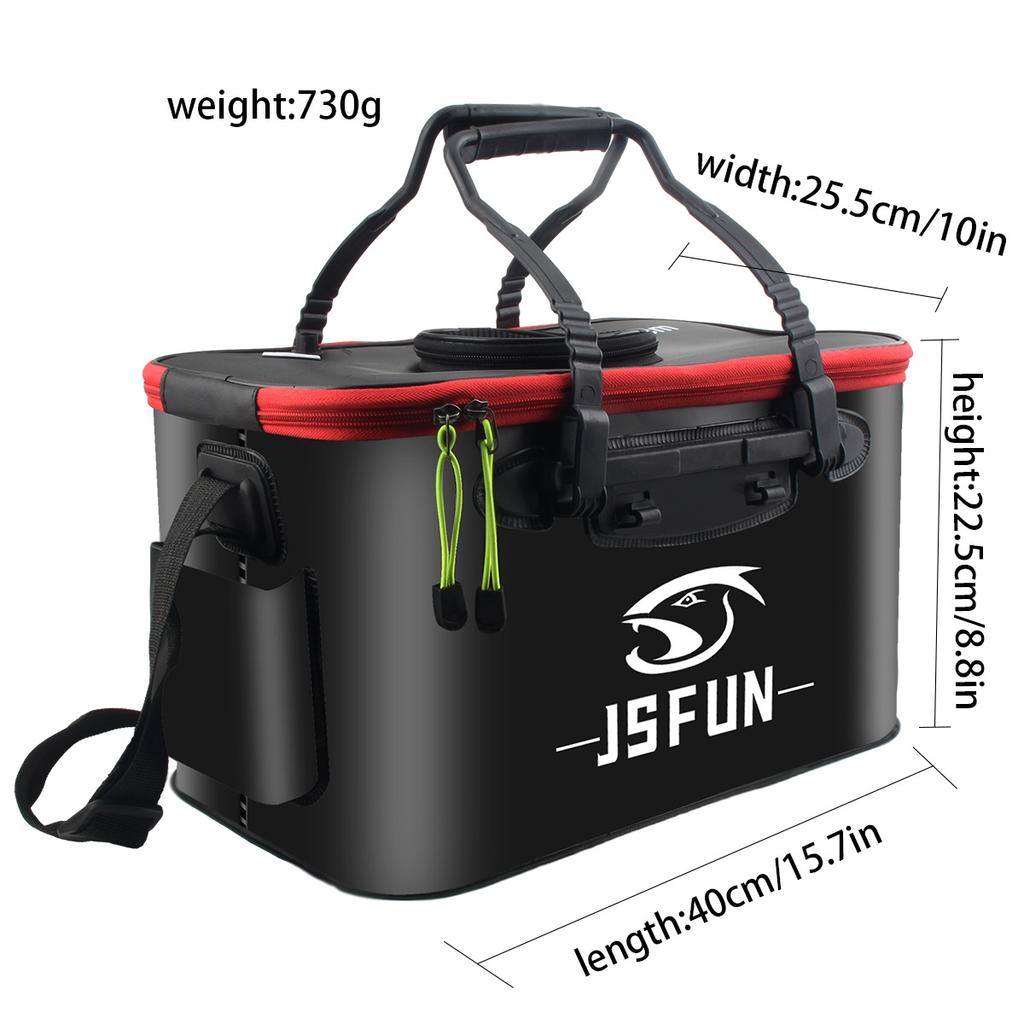 Fishing Bucket, Foldable Fish Bucket,Live Fish Container Multi-Functional Live Fish Bait Bucket,Outdoor Camping EVA Fishing Bag