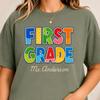Personalized First Grade Teacher Shirt, Custom Name 1st Grade Tee, Colorful First Grade Teacher Shirt, Comfort Colors 1st Grade Teacher Tee