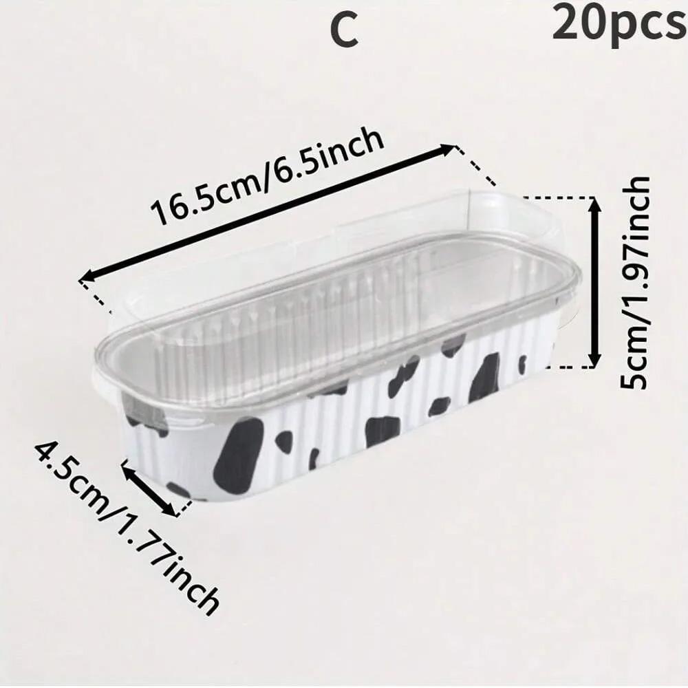 

Мини форма для торта с крышкой Мини форма для выпечки Алюминиевая фольга Длинный стакан для выпечки Одноразовая форма из алюминиевой фольги Форма для выпечки Брауни Подкладка для торта