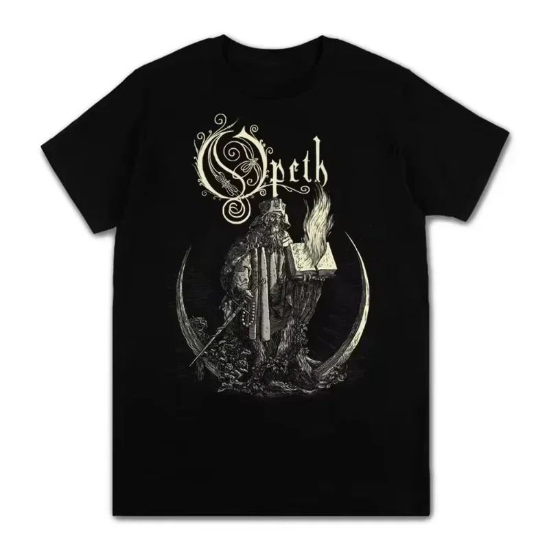 Rock Gothic Oberteile Vintage Progressive Death Metal Band Aufdruck T-Shirt Mode Opeth Band Kurzarm Baumwolle Streetwear Unisex