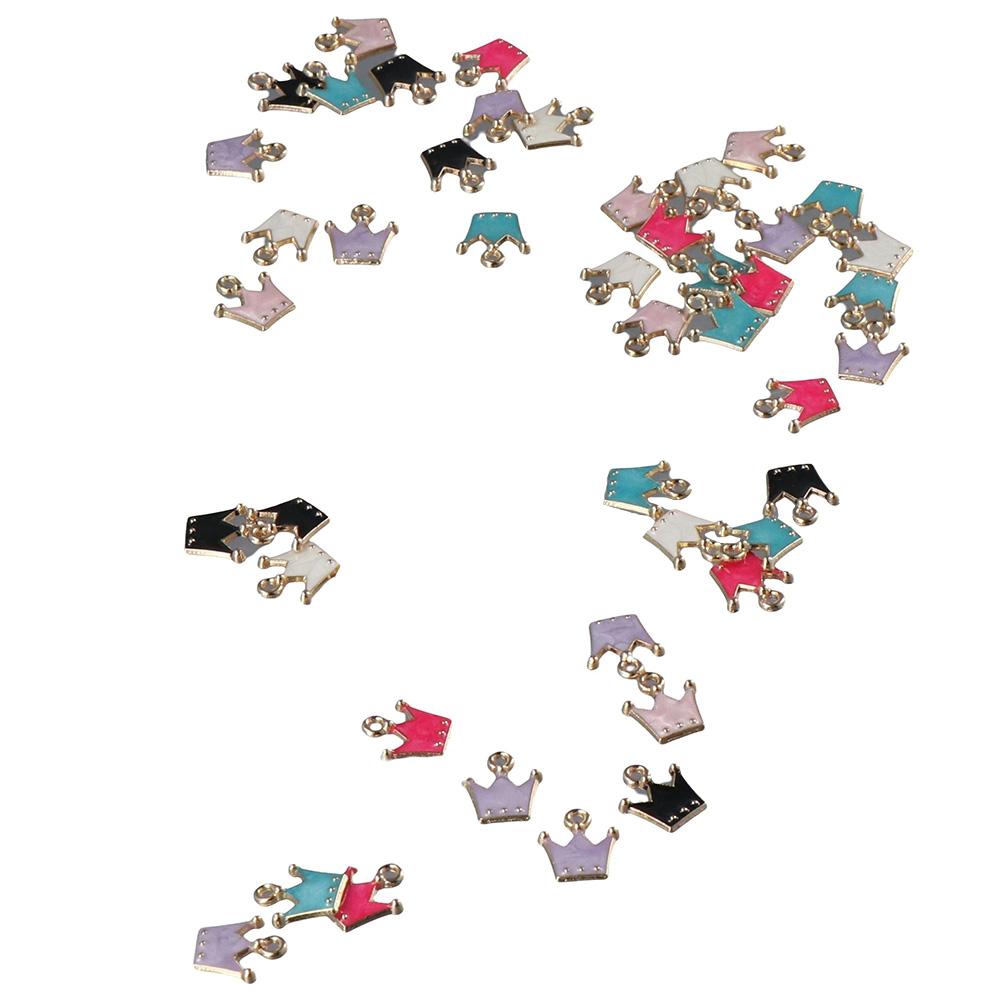 

60 шт., длина 12 мм, цинковый сплав, эмаль, мини-корона, подвески, серьги, изготовление ювелирных изделий