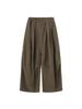Xu Man Women's Retro Wide-Leg Casual Pants - Solid Color Slimming Style