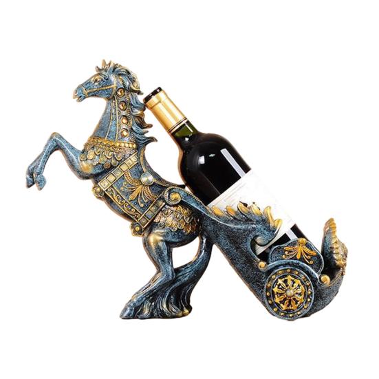 

Винтажная подставка для винных бутылок в виде лошади, смола, статуэтка лошади, скульптура, подставка-органайзер для пивных бутылок, украшение для дома, кухни, бара, столовой