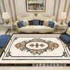 Modern Marble Print Area Rug Living Room Sofa Coffee Table Decorative Floor Mat Crystal Velvet Non-Slip Durable Washable