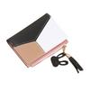 Color Block Women Wallet Slim Card Holder Wallet Bifold Mini Wallet with ID Window Zipper Coin Pocket for Travel Work Daily Use