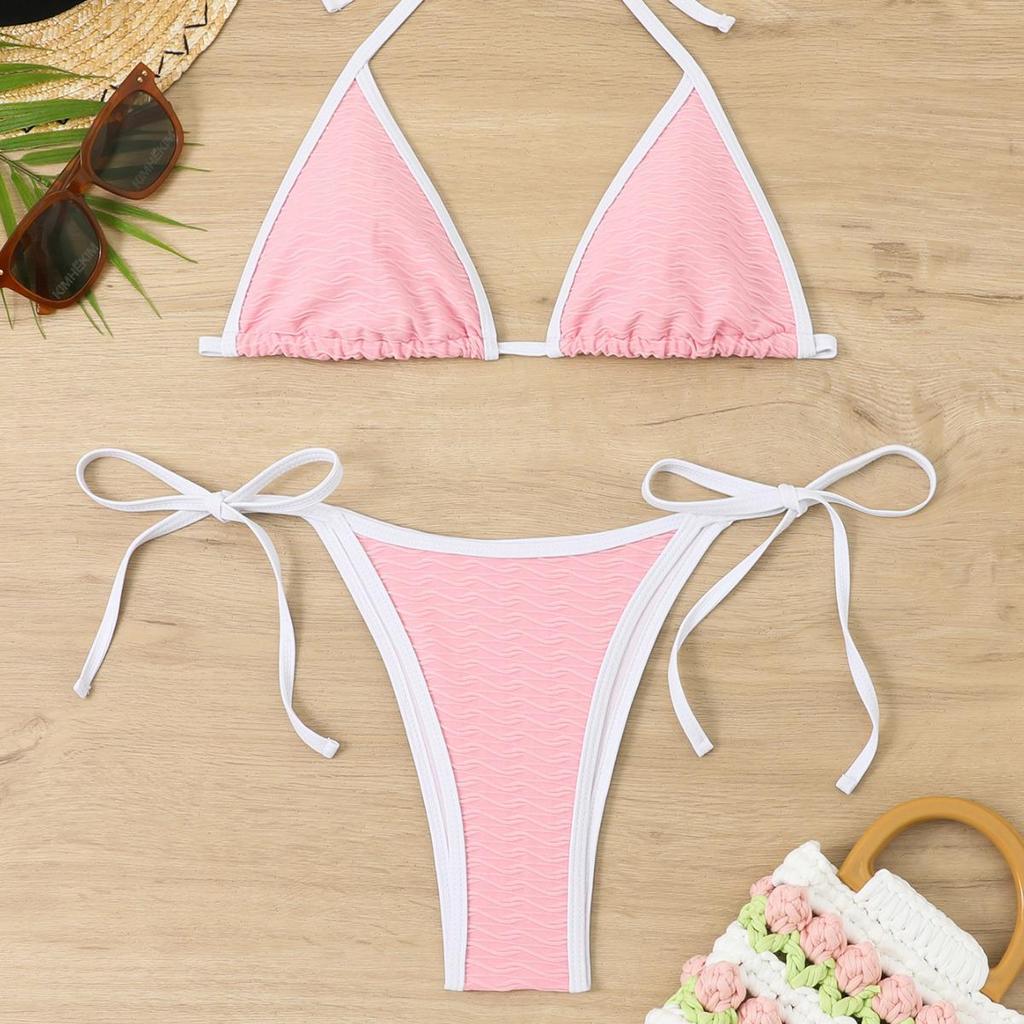 2025 Sexy Lace-up Bikini: European & American Women's Two-piece Swimsuit Set