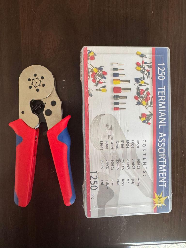Manufacturer 6-6A European Style Tubular Terminal Crimping Pliers for Wire & Insulation, Manual Tool.