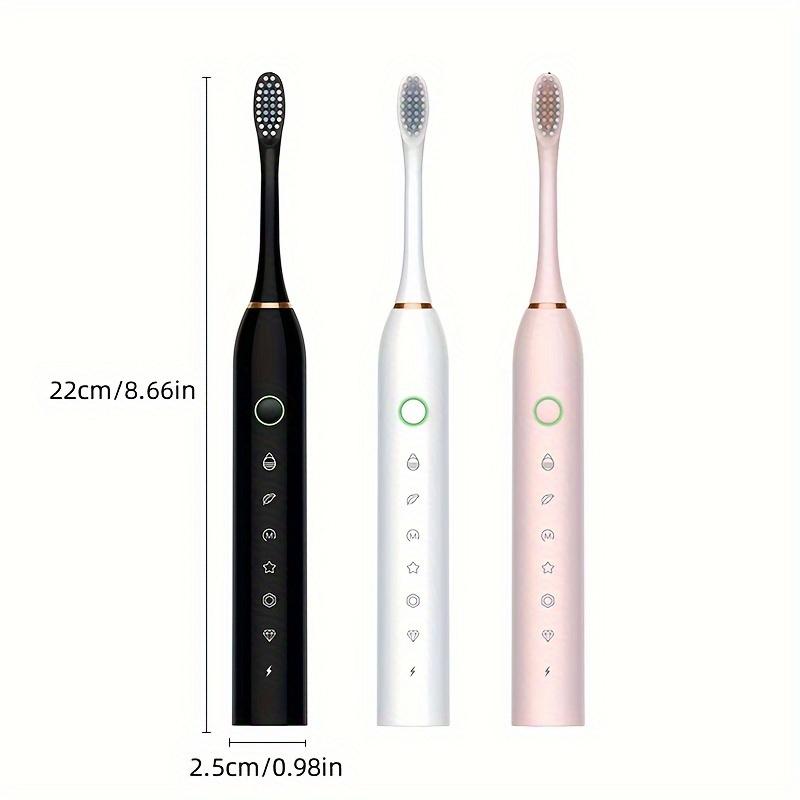 Smart Electric Toothbrush With 6 Modes- Effectively Cleans Teeth&Gums,Rechargeable USB Electric Toothbrush With Replacement Head
