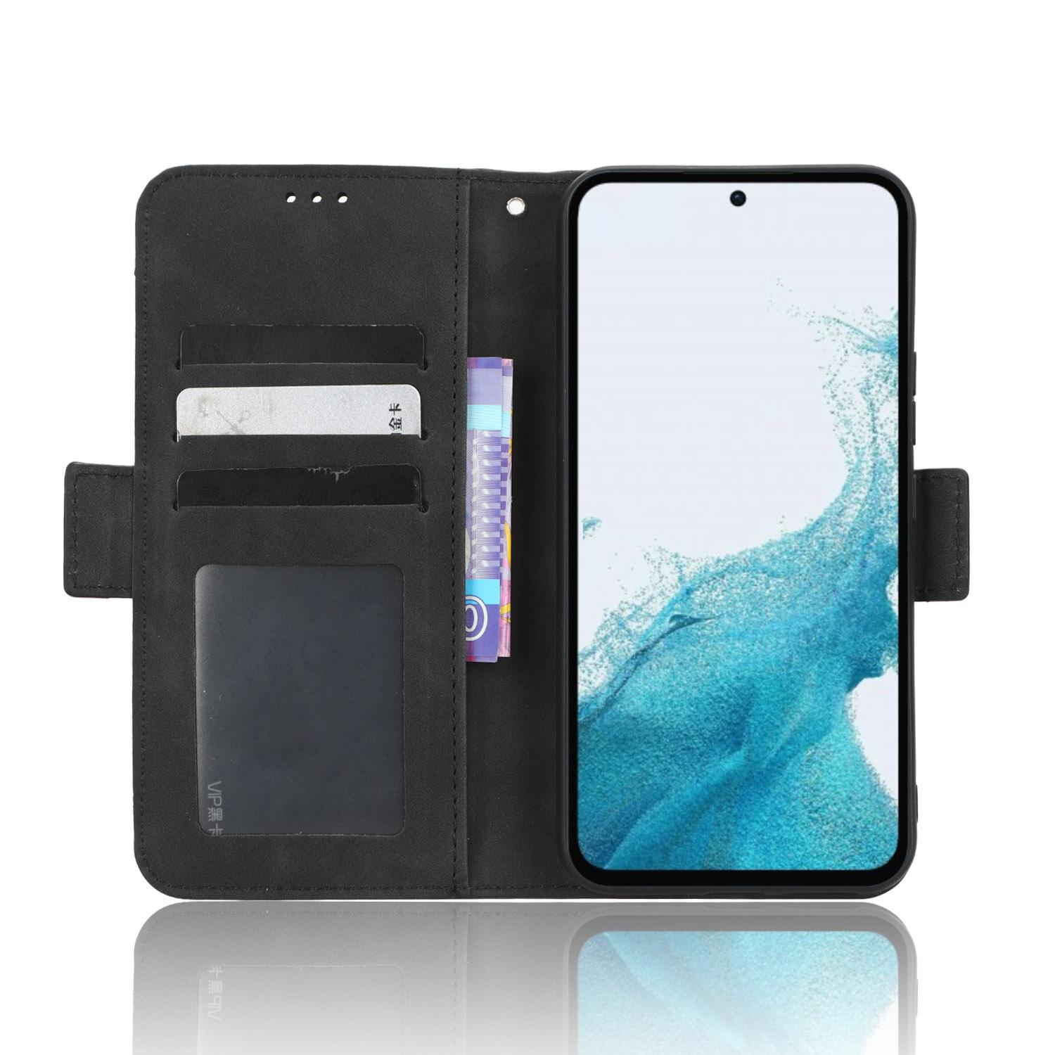 

For Samsung Galaxy A54 5G Multiple Card Slots PU Leather Anti-shock Phone Case Magnetic Flip Protective Phone Cover Wallet Stand Brown