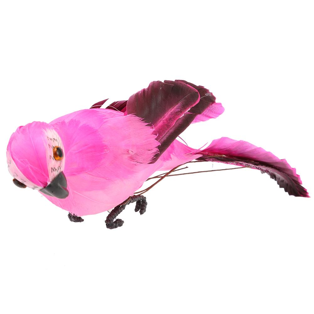 Artificial Simulation Foam Parrot Feather Garden Bird Prop Decor (Lake Blue)