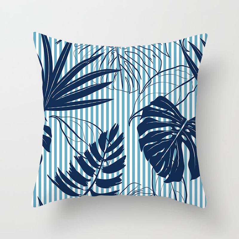 Summer Tropical Floral Cushion Cover Home Decor Office Sofa Pillowcase Green Plant Throw Pillowcase