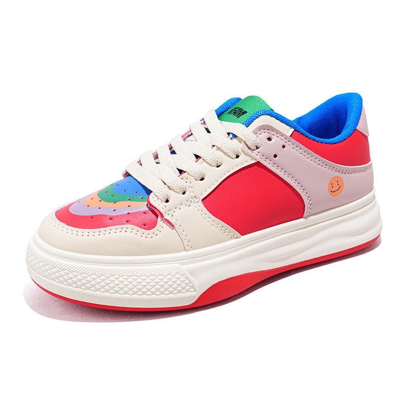 Kleine weiße Schuhe Damen Frühling Neue Studentin Vielseitige Farbabstimmung Board Schuhe Flache Freizeitschuhe Damen