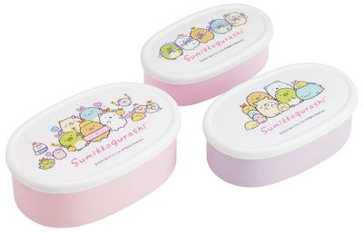 Skater Bento Antibacterial Storage Set of Made In Sumikko Gurashi Ebiten Idol Boxes, Containers, 3, Japan, (SRS3SAG-A)