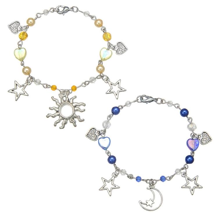 Заявление Панк Браслет Унисекс Панк Браслет Полый Браслет со Звездой Браслет из Бусин Регулируемый Браслет для Женщины