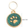 Pet Paw Dog Id Name Tag Personalized Pet Glitter Pendant Cat Tags  Cats
