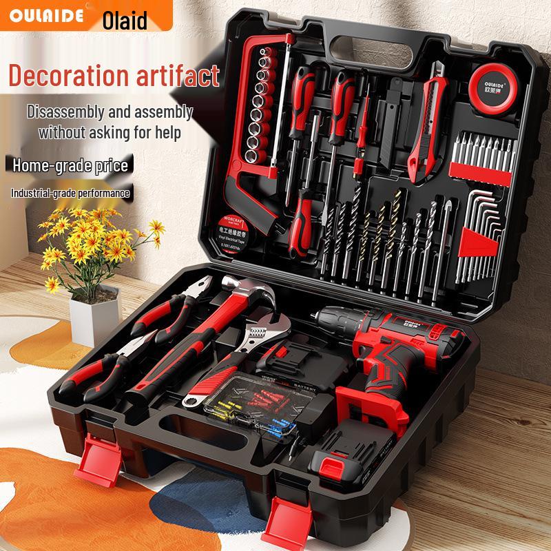 Oulide Rechargeable Lithium Drill & Electric Screwdriver Set