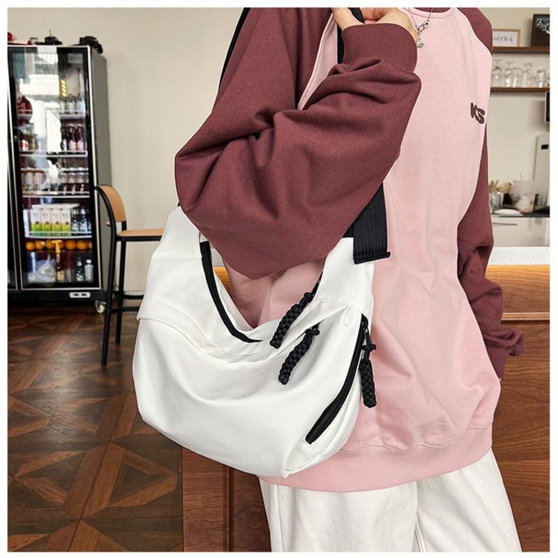 Fashion Casual Dumpling Bag Commuter Large Capacity Crossbody Bag Student Versatile Lightweight Class Shoulder Bag