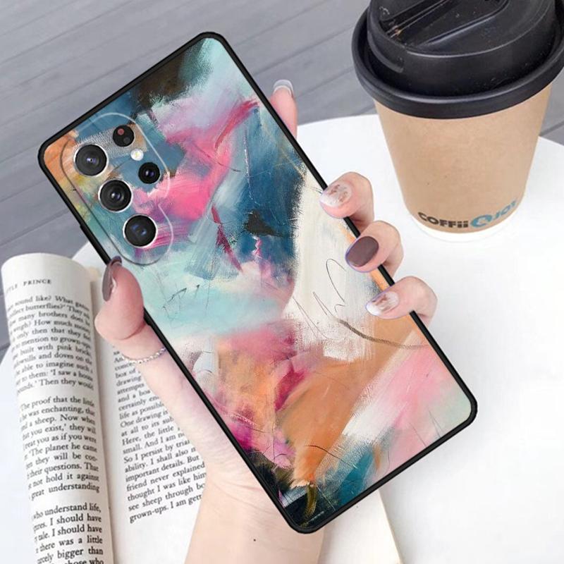 Oil painting graffiti phone case Cover For Samsung Galaxy S24 S25 Ultra S21 S22 Ultra S10E Note 10 Plus Note 20 FE S23