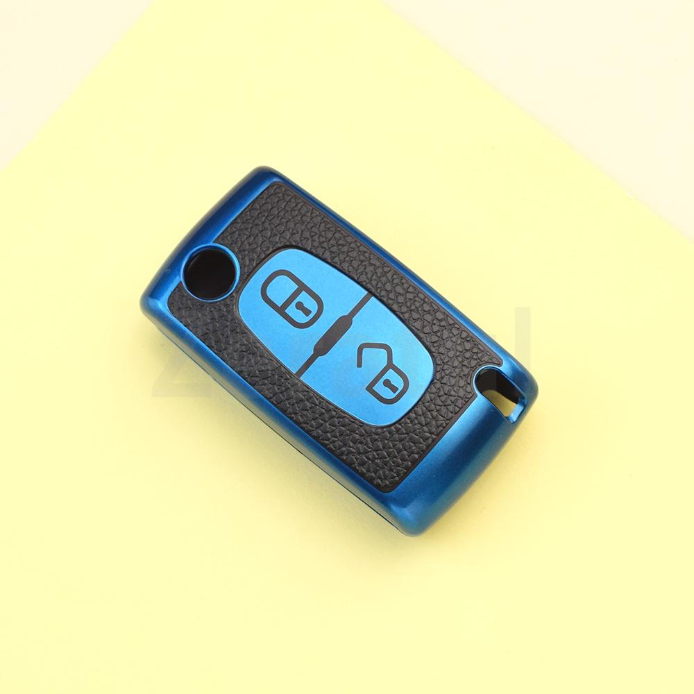 

2/3 Buttons Car Key Case Cover For Citroen Xsara C5 C6 C8 For Peugeot 308 407 607 107 207 307 3008 5008 Shell Fob Tpu Leather