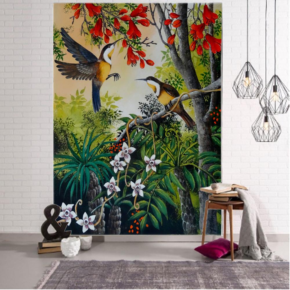 Mandala Bohemian Decorative Tapestry Home Decor Tapestry Chinese Wind Flower Bird Landscape Decorative Tapestry
