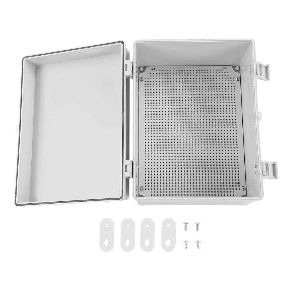 Cutie de joncțiune electrică cu cataramă din plastic, impermeabilă, cutie de proiect, carcasă electrică cu capac gri