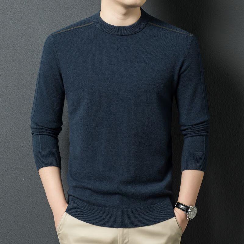 

Fengxun Men s 100% Pure Wool Round Neck Sweater FXT5182 185