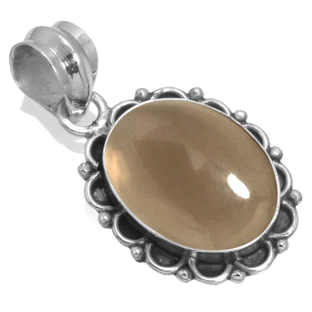 925 Sterlingsilber Anhänger Damen Edelstein Handgefertigter Schmuck Ostergeschenk Malachit Mondstein Rosenquarz Roter Stein Rauchtopas Tigerauge Mode