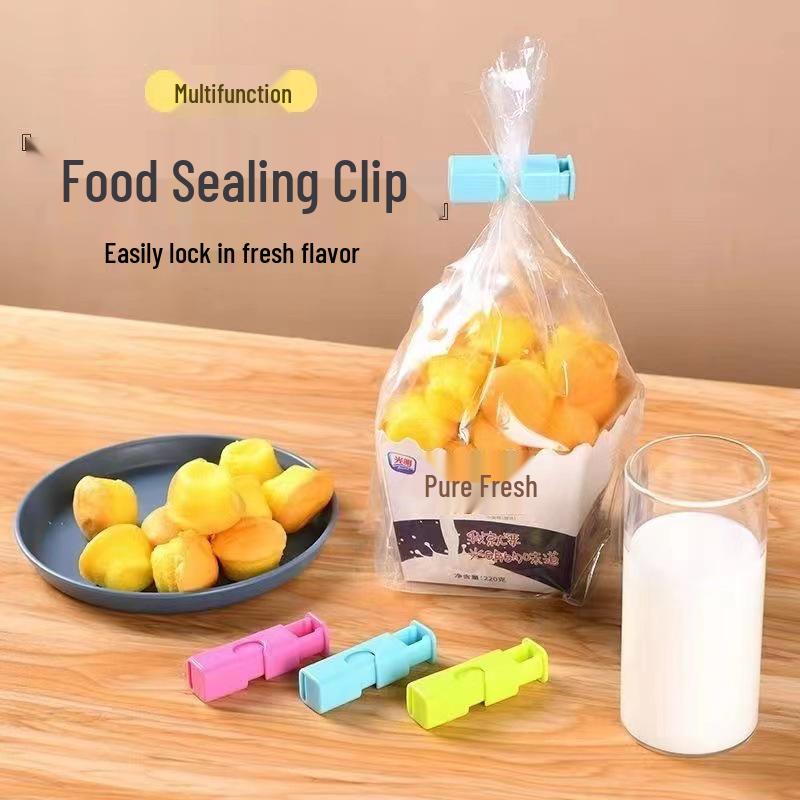 Moisture-Proof Snack & Bread Bag Sealing Clips - Plastic Freshness Preservers for Milk Powder & More