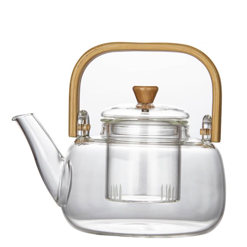 Shangqi Heat-Resistant Glass Teapot with Bamboo Handle