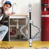 Ergonomic Handle Pipe Cleaner Chain Tool Flexible Metal Shaft System Removes Grease Debris And Root From Drainage Pipe