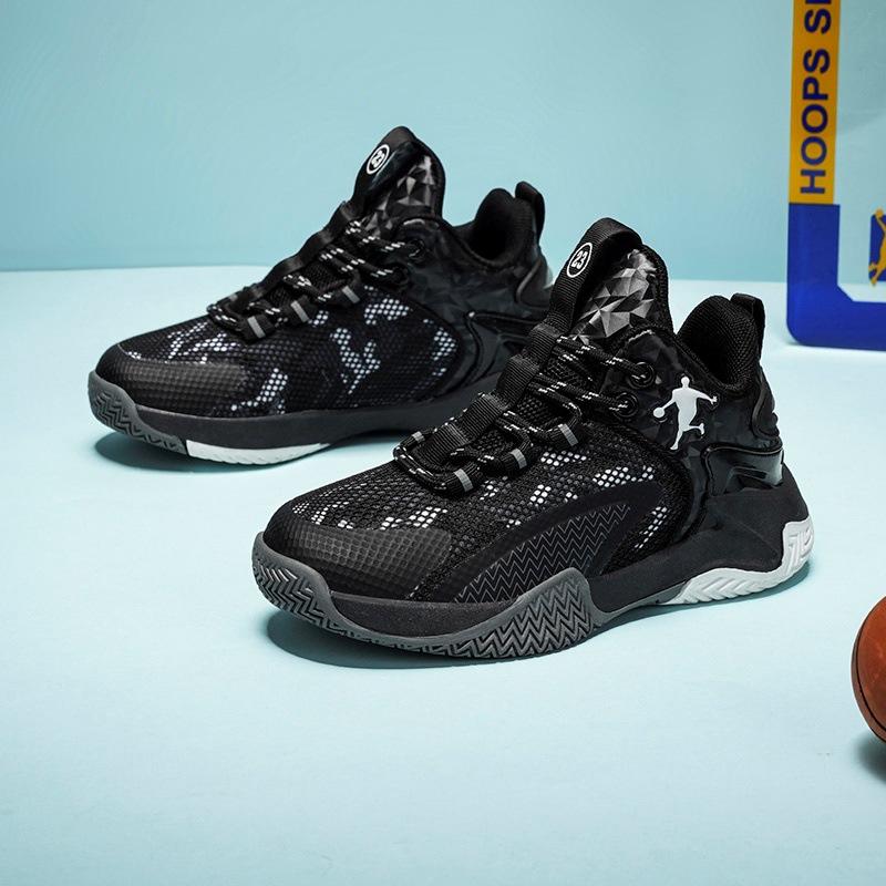 Children's autumn professional training basketball shoes net cloth surface youth sports running shoes Jinjiang primary school boys shoes