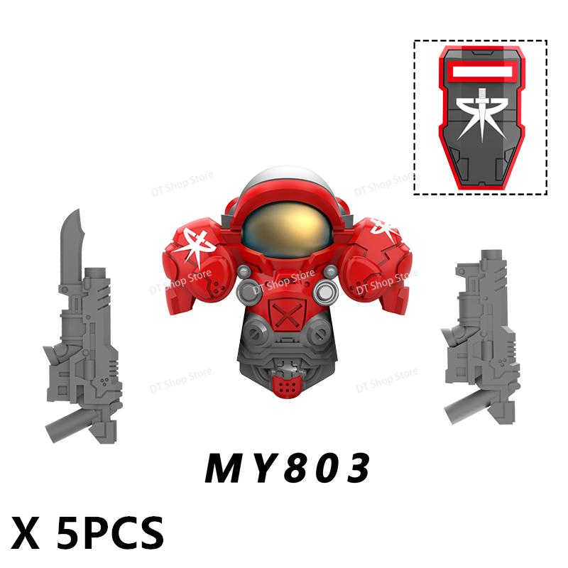 MY801-805 NEW Games Mini Action Figures Bricks Assembly Building Blocks Accessory Toys for Children gifts