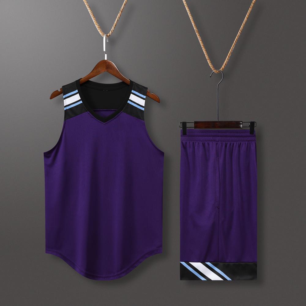 

Унисекс Быстросохнущий Комплект Баскетбольной Формы для Команд и Студентов – Персонализированная Джерси для Подростков M фиолетовый